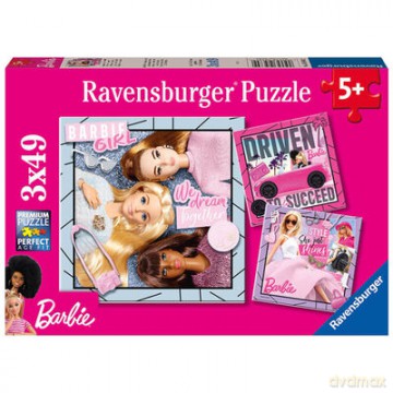 RAVENSBURGER Puzzle Barbie 3x49p (10105684) [PUZZLE]