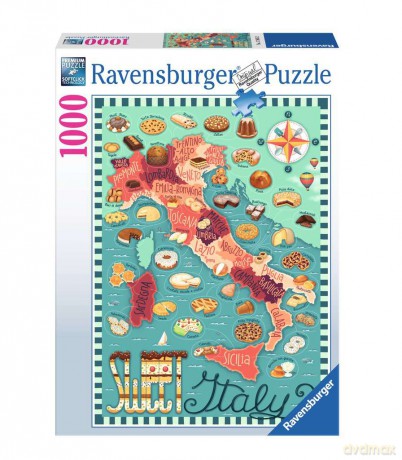 RAVENSBURGER Puzzle Map of Italy - Sweet 1000p [PUZZLE]