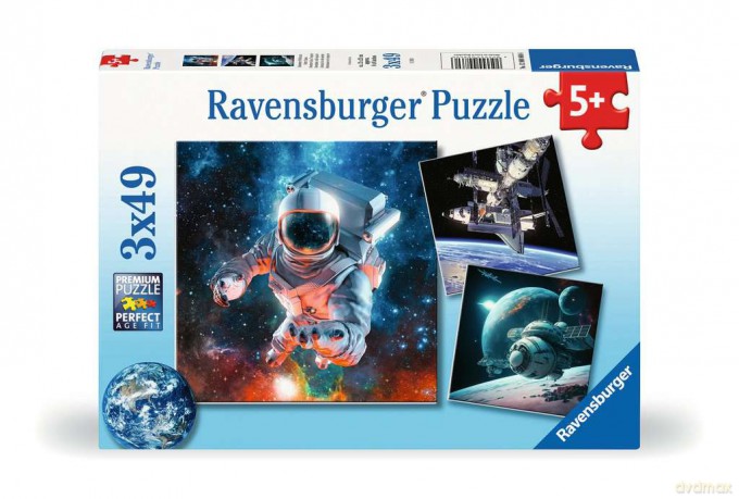 RAVENSBURGER Puzzle Space Adventure 3x49p [PUZZLE]