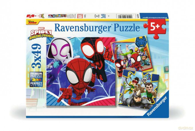 RAVENSBURGER Puzzle Spidey's Adventures 3x49p [PUZZLE]