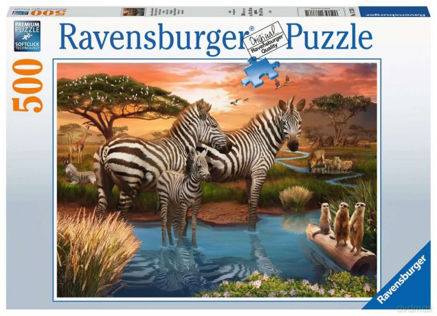 RAVENSBURGER Zebras In Sunset 500p - (10217376) [PUZZLE]