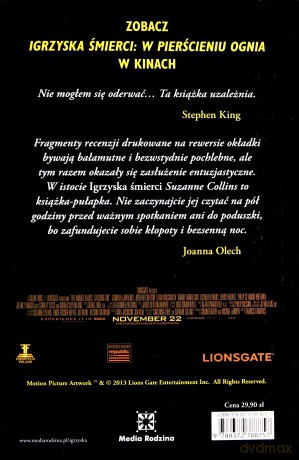 W Pierścieniu Ognia. Igrzyska Śmierci Tom 2 (okładka filmowa) - Suzanne Collins [KSIĄŻKA]