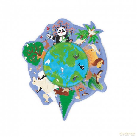 Scratch Europe - Contour puzzle - the world - (466181196) [PUZZLE]