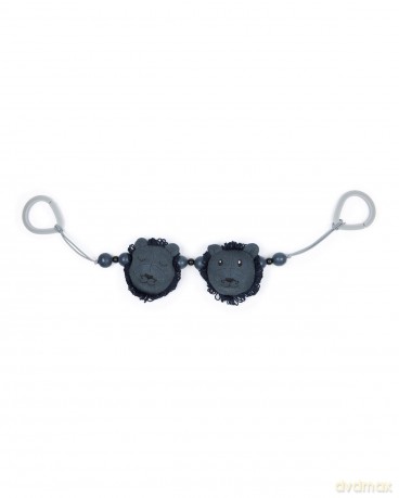 Smallstuff - Stroller Chain Knittet - Navy Lion