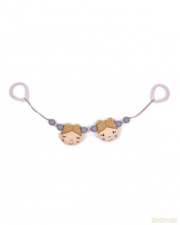 Smallstuff - Stroller Chain Knittet - Soft Rose Ballerina