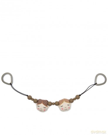 Smallstuff - Stroller Chain Knittet Dolls Brown Sugar