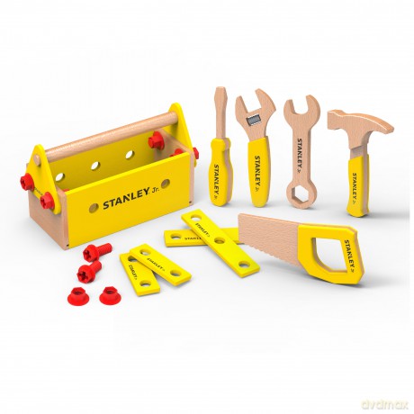 Stanley Jr. - Wooden Toolbox + hand tool (SWRP004-SY)