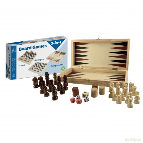 The Game Factory - Wooden 3-in-1 Game (208000)