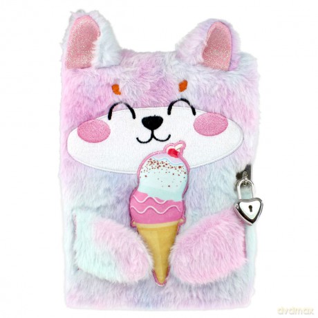 Tinka - Plush Diary - Cat w. ice cream (8-802153)