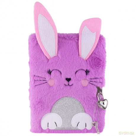 Tinka - Plush Diary with Lock - Purple Rabbit (8-802135)