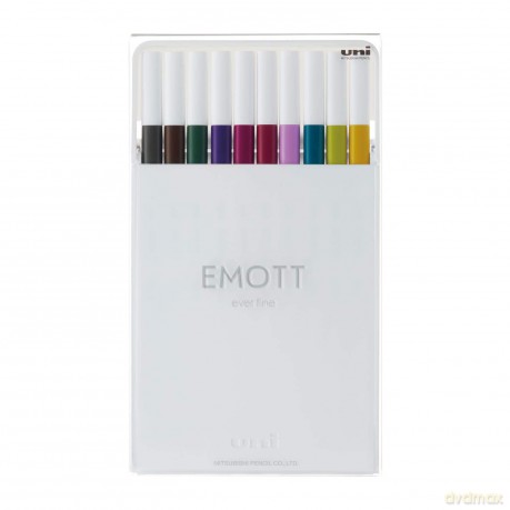 Uni - Emott Fineliner - 10 Assorted, No. 3