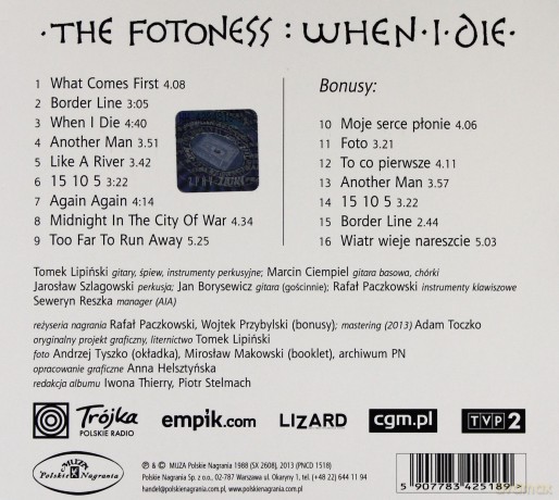 Fotoness When I Die (digipack) [CD]
