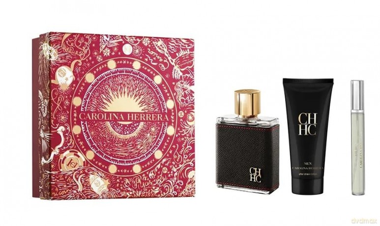 Carolina Herrera CH For Men - woda toaletowa 100 ml + balzám po holení 100 ml + woda toaletowa 10 ml