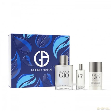 Giorgio Armani Acqua Di Gio Pour Homme - woda toaletowa 100 ml + deodorant 75 ml + woda toaletowa 15 ml