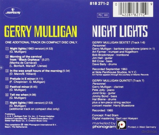 Mulligan: Night Lights [CD]