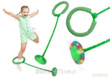 Hula hop skipper na nogę świecący zielony