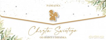 Karnet Chrzest od babci i dziadka