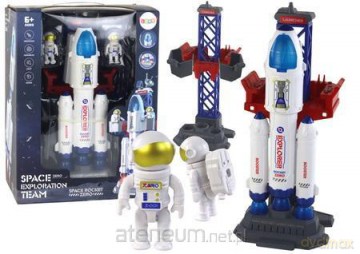 Misja kosmiczna z rakietą i astronautami