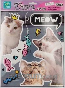Naklejki winylowe zwierzaki - Koty Meow