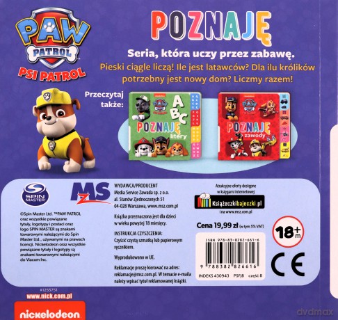 Psi Patrol. Poznaję... cz.8 Liczby [KSIĄŻKA]