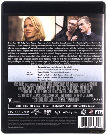 Eastern Promises (Wschodnie obietnice) [Blu-Ray 4K]+[Blu-Ray]