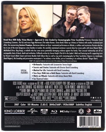 Eastern Promises (Wschodnie obietnice) [Blu-Ray 4K]+[Blu-Ray]