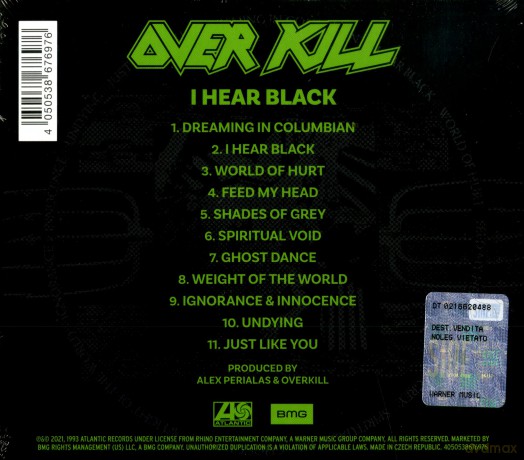 Overkill: I Hear Black [CD]