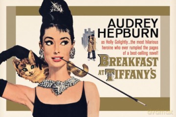 Audrey Hepburn (Breakfast At Tiffany's Gold Okładka) [PLAKAT]