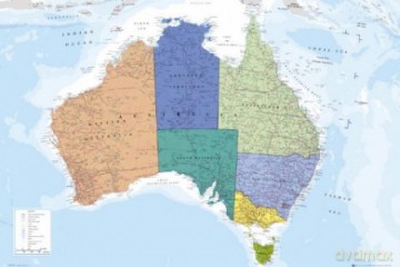 Australia Mapa [PLAKAT]
