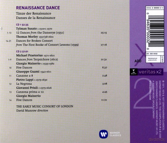 Munrow/Early Music Consort: Veritas X2-Danseries (Renaissance Dances [2CD]