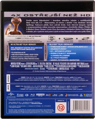 E.T. [Blu-Ray 4K]+[Blu-Ray]