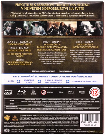 Hobbit: Niezwykła Podróż 3D (wydanie rozszerzone) [2xBlu-Ray 3D]+[3xBlu-Ray]