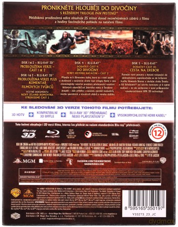 Hobbit: Pustkowie Smauga (wydanie rozszerzone) [2xBlu-Ray 3D]+[3xBlu-Ray