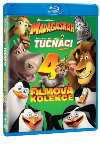 Kolekcja Madagaskar 1-3 / Pingwiny z Madagaskaru [4xBlu-Ray]