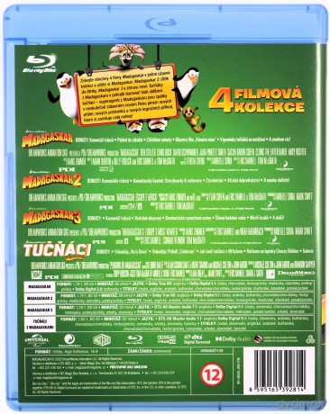 Kolekcja Madagaskar 1-3 / Pingwiny z Madagaskaru [4xBlu-Ray]