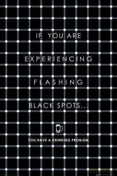 Black Flashing Dots Drinking Problem [PLAKAT]