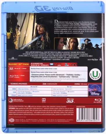 Pirates of the Caribbean: Dead Men Tell No Tales (Piraci z Karaibów: Zemsta Salazara) (Disney) [Blu-Ray 3D]+[Blu-Ray]