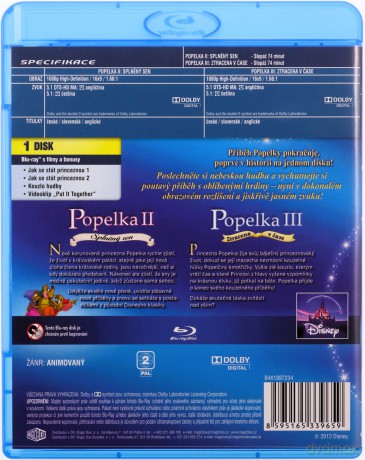 Cinderella II: Dreams Come True+ Cinderella III: A Twist in Time (Kopciuszek 2 Spełnione marzenia+Kopciuszek 3: Co by było gdyby...) [2xBlu-Ray]
