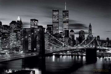Most Brooklyński, New York (B&W) [PLAKAT]