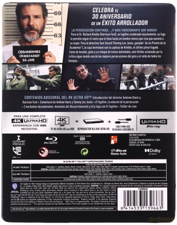 The Fugitive (Ścigany) (steelbook) [Blu-Ray 4K]+[Blu-Ray]