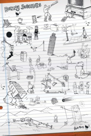 Bunny Suicides Drawing [PLAKAT]