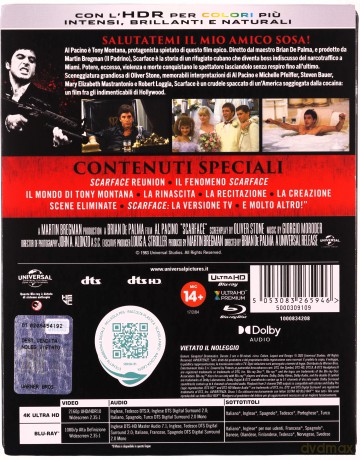Scarface (Człowiek z blizną) (steelbook) [Blu-Ray 4K]+[Blu-Ray]
