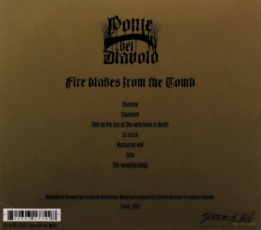 Ponte Del Diavolo: Fire Blades From The Tomb (digipack) [CD]