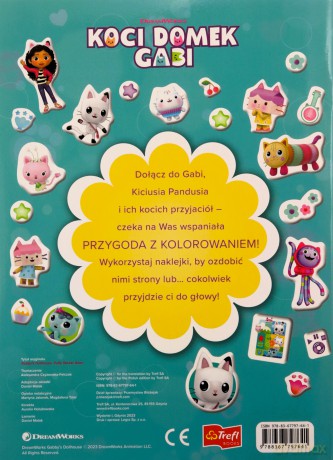 Książecz-kot-ka z dużymi naklejkami. Koci Domek Gabi - Opracowanie zbiorowe [KSIĄŻKA]