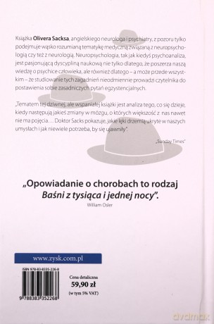 Mężczyzna, który pomylił swoją żonę z kapeluszem - Oliver Sacks [KSIĄŻKA]
