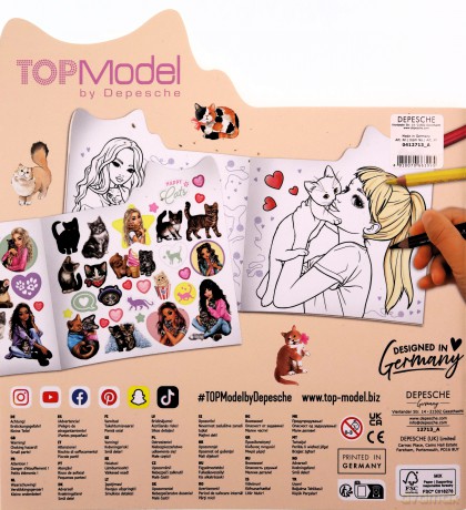 Szkicownik Kitty Top Model z naklejkami 12713A