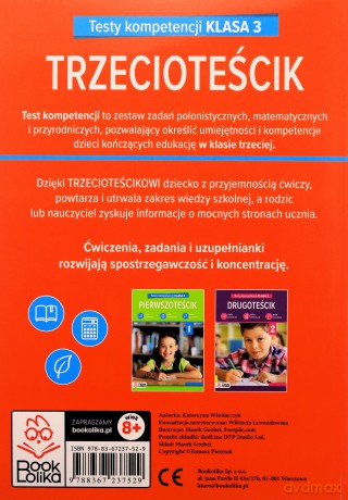 Trzecioteścik. Testy kompetencji klasa 3 - Katarzyna Włodarczyk [KSIĄŻKA]
