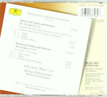Mutter Karajan: Mozart 3,5 Violinkonz [CD]