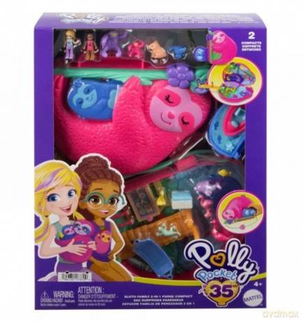 Zestaw Polly Pocket Sloth Family [FIGURKA]