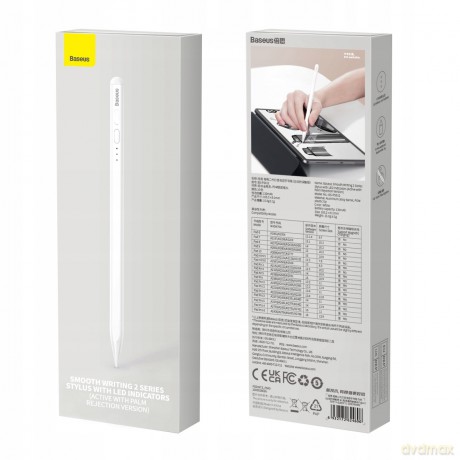 Aktywny rysik stylus do iPad Baseus Smooth Writing 2 SXBC060402 - biały